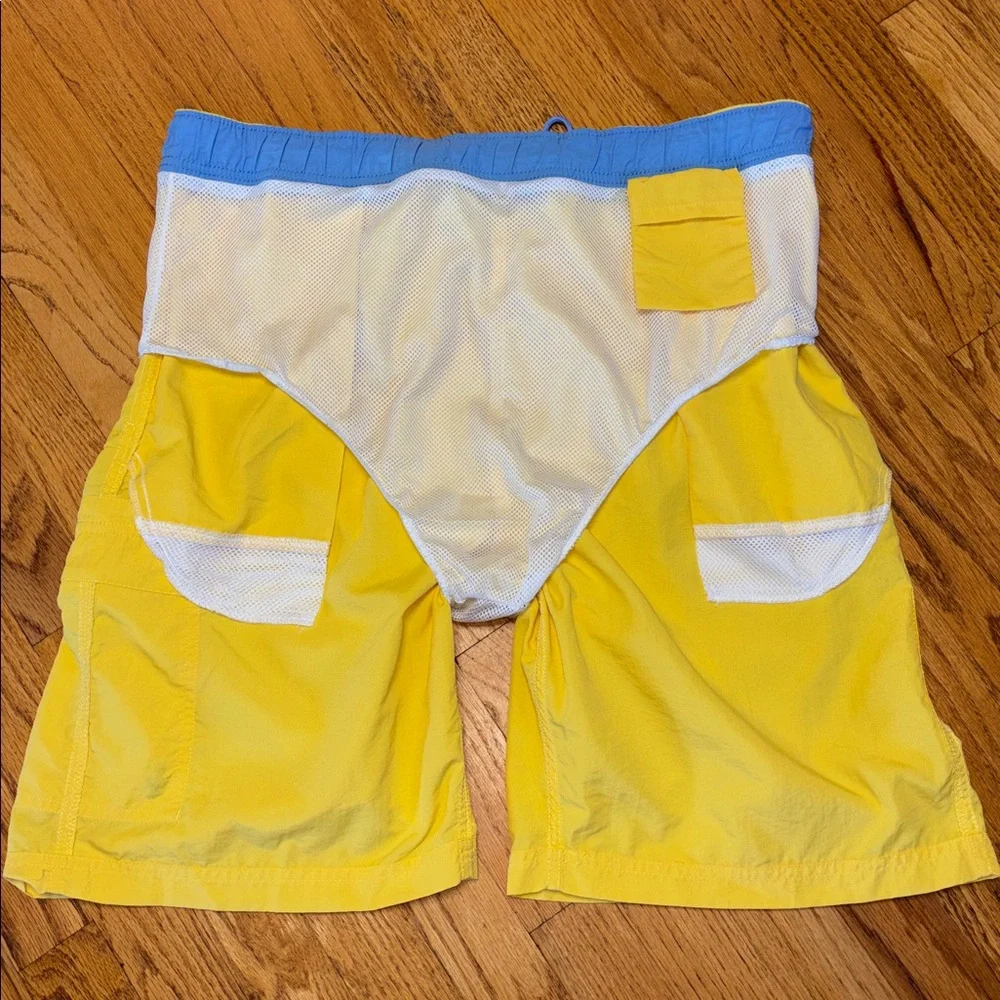 Polo Ralph Lauren Traveler Classic w/Cargo Pocket Yellow Swim Trunk/Short Large